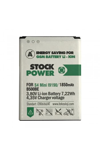 Stock Power Samsung Galaxy S4 Mini I9190 Batarya 1850 mAh… Stock Power Samsung Galaxy S4 Mini I9190 Batarya 1850 mAh…