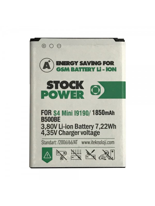 Stock Power Samsung Galaxy S4 Mini I9190 Batarya 1850 mAh… Stock Power Samsung Galaxy S4 Mini I9190 Batarya 1850 mAh…