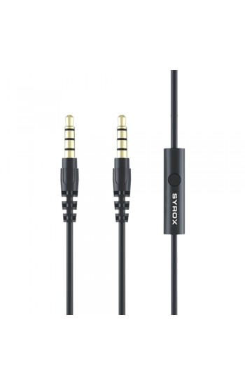Syrox C118 Audio Aux Mikrofonlu Ses Aktarım Kablosu 3.5mm 1.5mt&hellip;