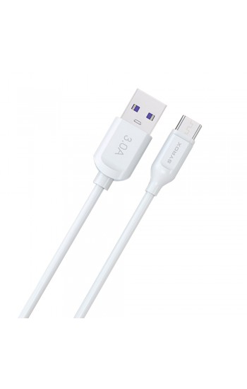 Syrox C107 Micro USB Hızlı Şarj ve Data Kablosu 1mt 3.0A 18W Beyaz…