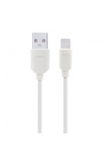 Syrox C12 Lightning USB Şarj ve Data Kablosu 2.0A 1.1mt Beyaz