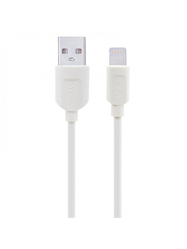 Syrox C12 Lightning USB Şarj ve Data Kablosu 2.0A 1.1mt Beyaz…