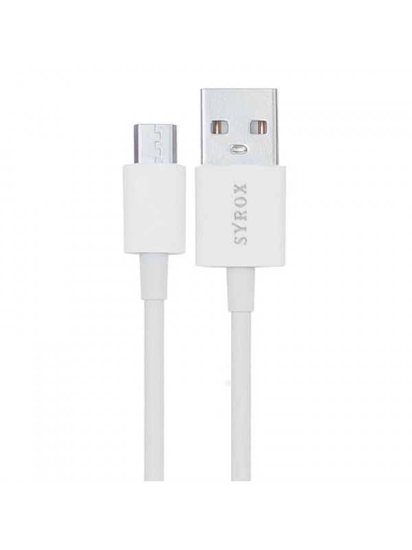 Syrox C14 Micro USB Şarj ve Data Kablosu 2.0A 1.2mt Beyaz Syrox C14 Micro USB Şarj ve Data Kablosu 2.0A 1.2mt Beyaz