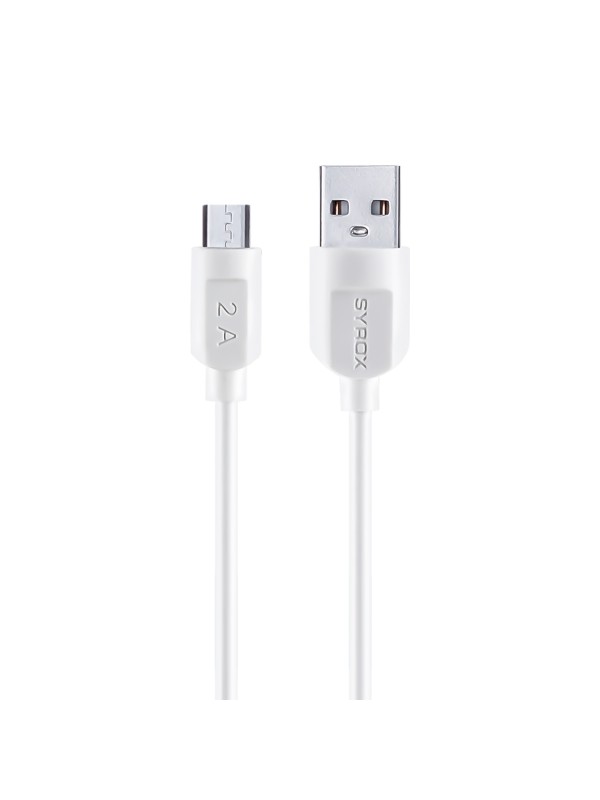 Syrox C70 Micro USB Şarj ve Data Kablosu 2.0A 1.1mt Beyaz…