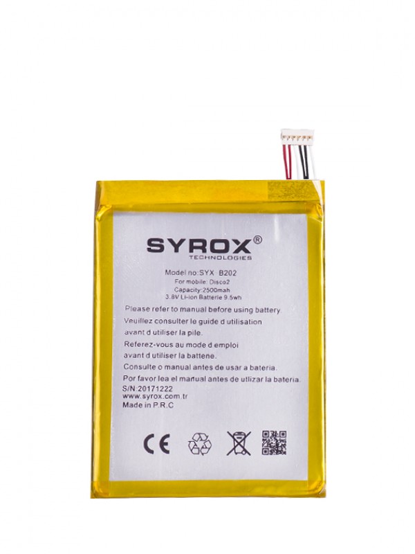 Syrox General Mobile Discovery 2 Batarya 2500 mAh B202…