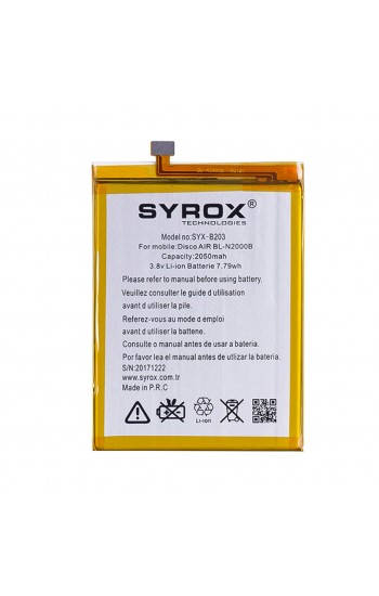 Syrox General Mobile Discovery Air Batarya 2050 mAh B203