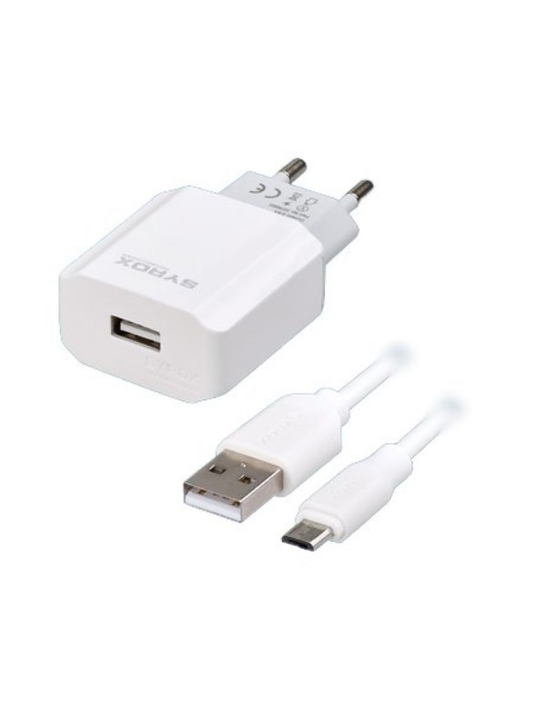 Syrox J47 Micro USB Kablolu Hızlı Şarj Aleti Set 2.6A Beyaz…