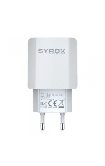 Syrox J51 Hızlı USB Şarj Adaptörü (Başlık) 2.6A - Beyaz…