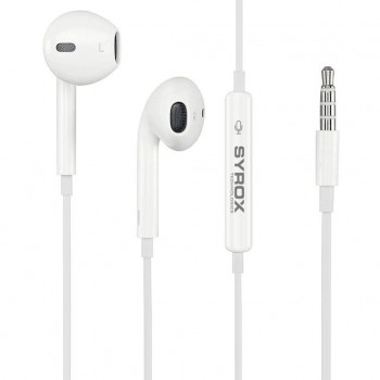 Syrox K12 Mikrofonlu 3.5mm Jak Kablolu Kulaklık Beyaz