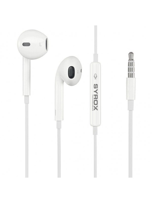 Syrox K12 Mikrofonlu 3.5mm Jak Kablolu Kulaklık Beyaz