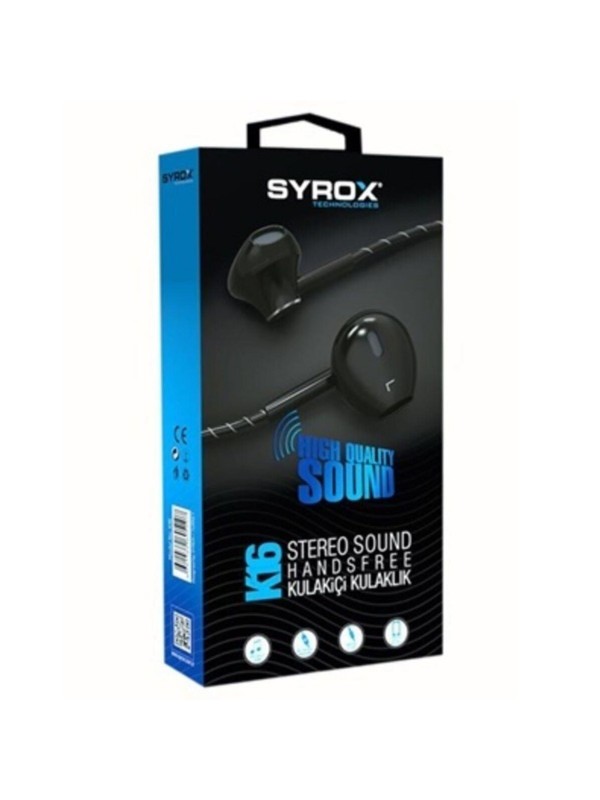 Syrox K16 Stereo Sound Kablolu Kulak İçi Kulaklık - Siyah Syrox K16 Stereo Sound Kablolu Kulak İçi Kulaklık - Siyah