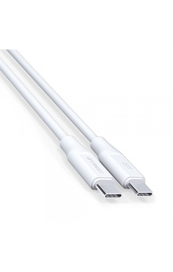 Syrox PD25TK Type-C to Type-C PD 25W Hızlı Data/Şarj Kablosu 1mt Beyaz&hellip;