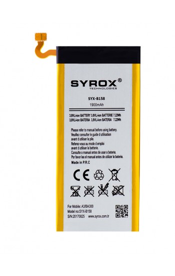 Syrox Samsung Galaxy A3 (BA300) Batarya 1900 mAh B158…