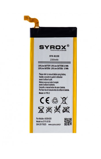 Syrox Samsung Galaxy A5 (BA500) Batarya 2300 mAh B159… Syrox Samsung Galaxy A5 (BA500) Batarya 2300 mAh B159…