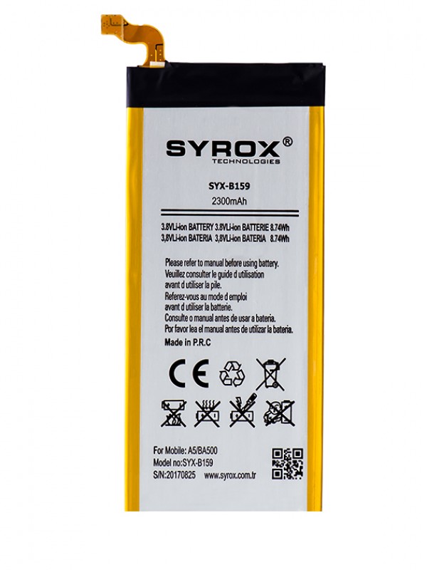 Syrox Samsung Galaxy A5 (BA500) Batarya 2300 mAh B159&hellip;