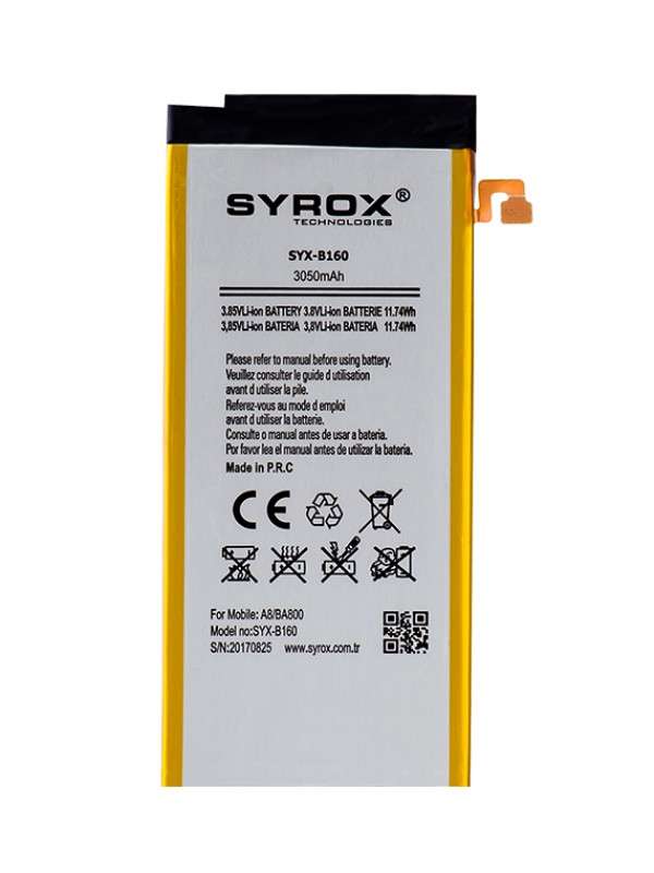 Syrox Samsung Galaxy A8 (BA800) Batarya 3050 mAh B160…