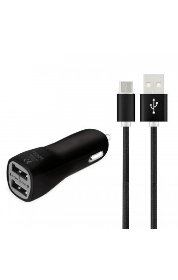 Tiger Araç Şarj Aleti ve Micro USB Kablo Set 2.1A Siyah NT-012