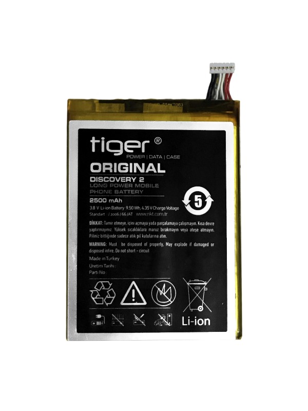 Tiger General Mobile Discovery 2 Batarya 2500 mAh (Dahili)