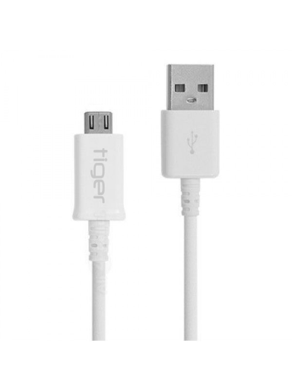 Tiger Micro USB Şarj ve Data Kablosu 1mt 2.0A Beyaz TUC-101