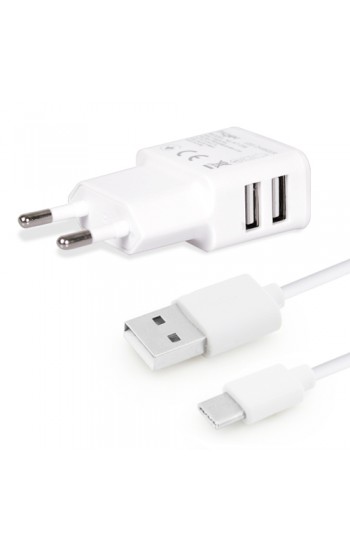 Tiger Şarj Aleti ve Type-C / USB-C Kablo Set Çift Girişli 2.0A&hellip;