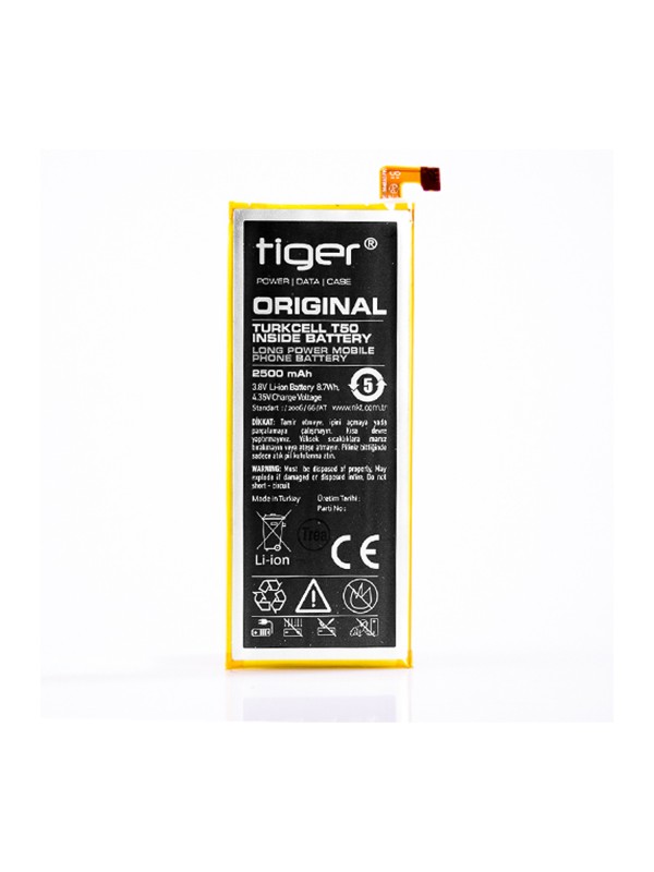 Tiger Turkcell T50 Batarya 2500 mAh (Dahili Bat.)… Tiger Turkcell T50 Batarya 2500 mAh (Dahili Bat.)…