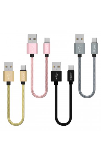 Tiger Type-C 3.0A 22cm Örgü-Halat Hızlı Şarj USB Kablo TUC-A85… Tiger Type-C 3.0A 22cm Örgü-Halat Hızlı Şarj USB Kablo TUC-A85…