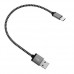 NoTech Type-C (USB-C) Kırılmaz USB Kablo 20cm Gri NoTech Type-C (USB-C) Kırılmaz USB Kablo 20cm Gri