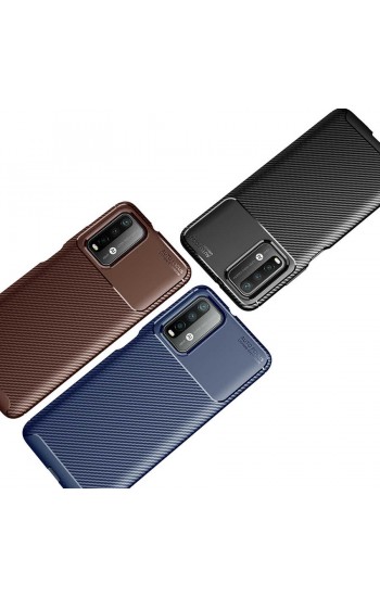 Xiaomi Poco M3 Kılıf Focus Carbon Desen Silikon Arka Kapak…