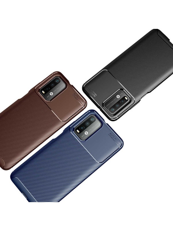 Xiaomi Poco M3 Kılıf Focus Carbon Desen Silikon Arka Kapak…