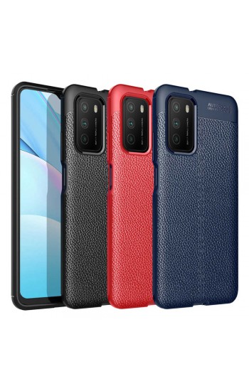 Xiaomi Poco M3 Kılıf Focus Deri Desen Silikon Arka Kapak…