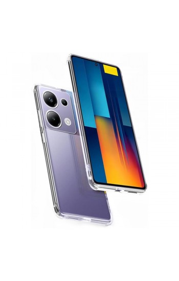 Xiaomi Poco M6 Pro Kılıf Kamera Korumalı Silikon Şeffaf Kapak