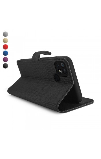 Xiaomi Redmi 10C / Poco C40 Kılıf FitCase Fabric Kapaklı Cüzdanlı…