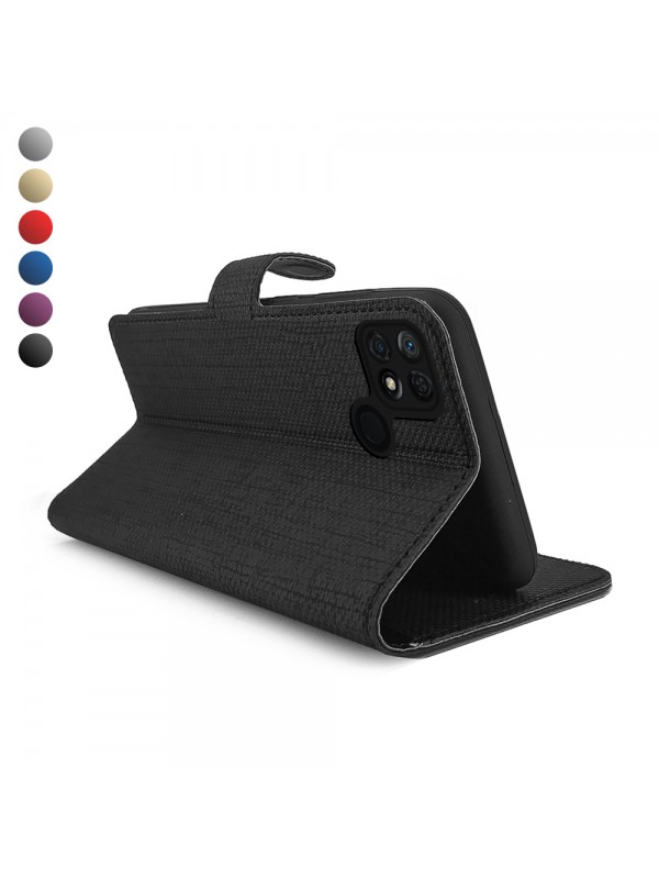 Xiaomi Redmi 10C / Poco C40 Kılıf FitCase Fabric Kapaklı Cüzdanlı…