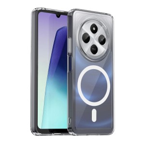 Xiaomi Redmi 14C Kılıf Combo Seri Magsafe Özellikli Sararmaz Sert Şeffaf Kapak