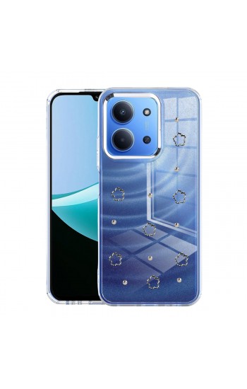 Xiaomi Redmi 15C Kılıf Fiyonk Desenli Şeffaf Kapak