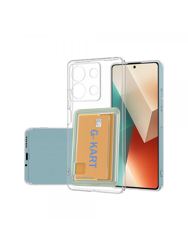 Xiaomi Redmi Note 13 4G Kılıf Cardy Şeffaf Kartlık Cepli Kapak…