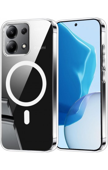 Xiaomi Redmi Note 13 4G Kılıf Combo Seri Magsafe Özellikli Sararmaz Sert Şeffaf Kapak