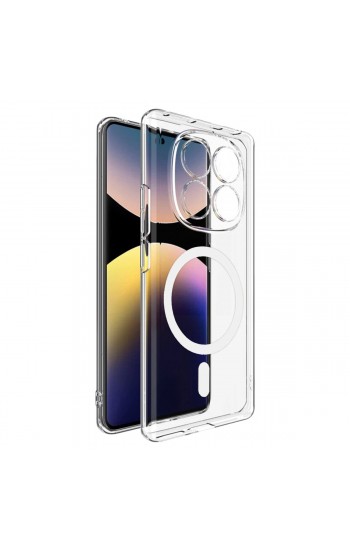 Xiaomi Redmi Note 14 Pro 4G Kılıf Combo Seri Magsafe Özellikli Sararmaz Sert Şeffaf Kapak