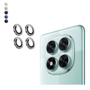 Xiaomi Redmi Note 14 Pro 4G Taşlı Metal Kamera Lens Koruyucu Set