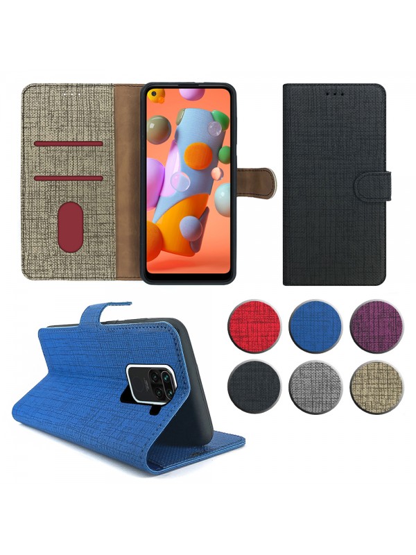 Xiaomi Redmi Note 9 Kılıf FitCase Fabric Kapaklı Cüzdanlı…