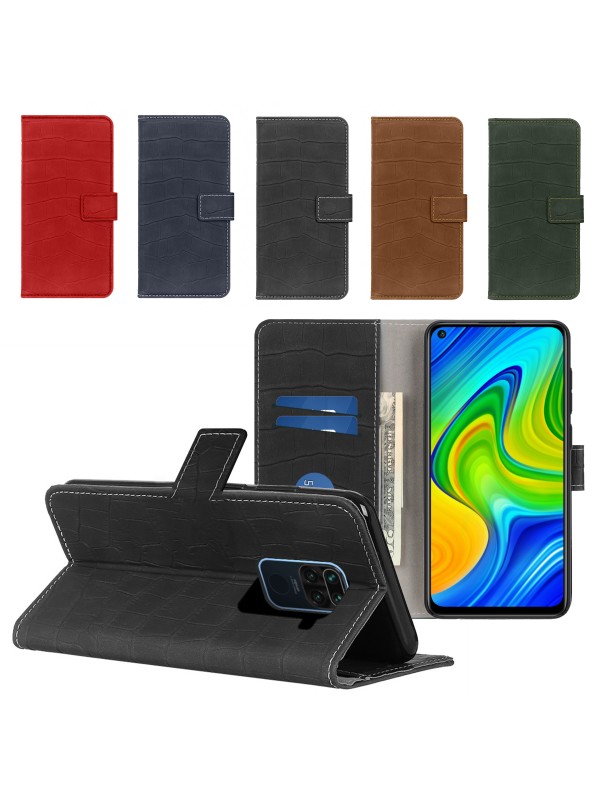 Xiaomi Redmi Note 9 Kılıf Kroko Desen Kapaklı Cüzdanlı…